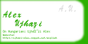 alex ujhazi business card